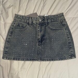 Missguided Rhinestone Mini Skirt